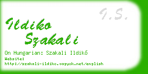 ildiko szakali business card